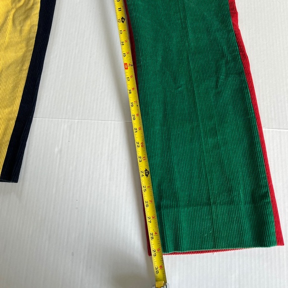 VTG Men Huntington Sz 36 Corduroy 4 Colorblock Pants Preppy Fun Pockets - Picture 8 of 10